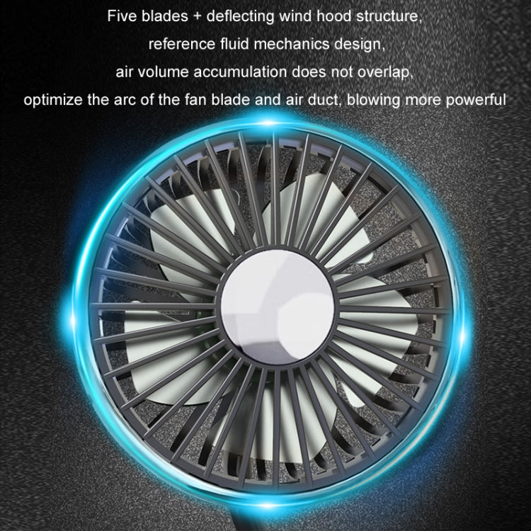 Car Double-head Hose Seat Fan with Light