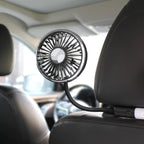 Car Double-head Hose Seat Fan with Light