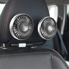 Car Double-head Hose Seat Fan with Light