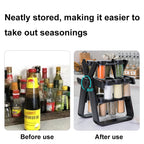 18-in-1 Rotating Ferris Wheel Kitchen Condiment Bottle Holder Set