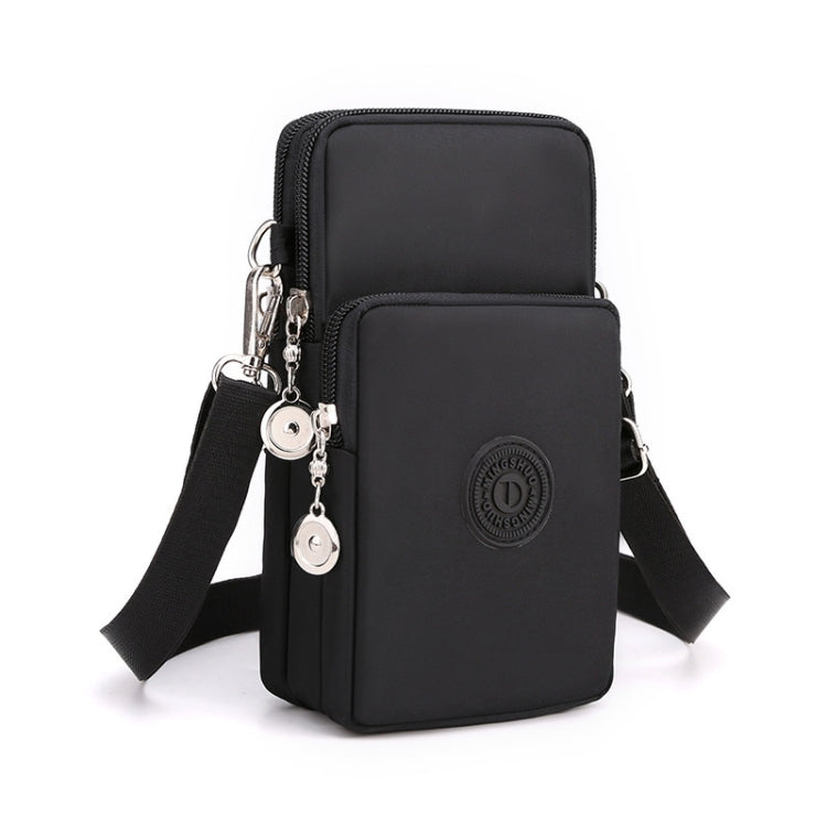 Crossbody Mobile Phone Bag Vertical Wallet Arm Bag With Headphone Hole