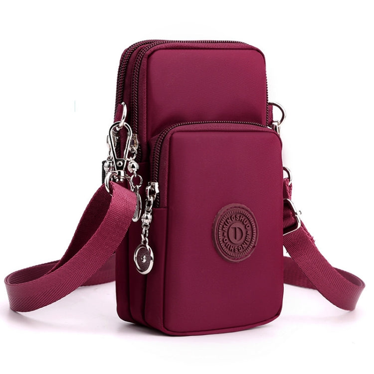Crossbody Mobile Phone Bag Vertical Wallet Arm Bag With Headphone Hole
