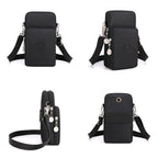 Crossbody Mobile Phone Bag Vertical Wallet Arm Bag With Headphone Hole