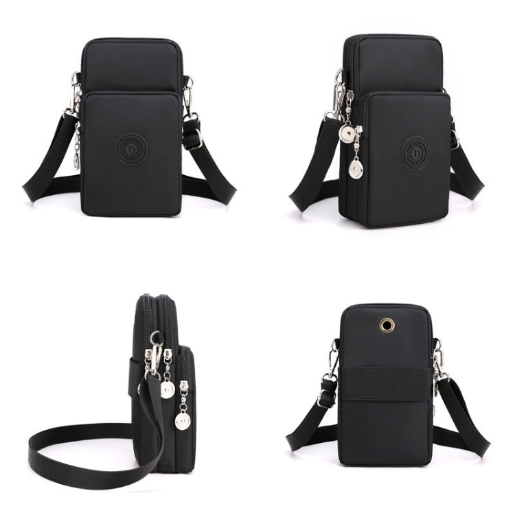 Crossbody Mobile Phone Bag Vertical Wallet Arm Bag With Headphone Hole
