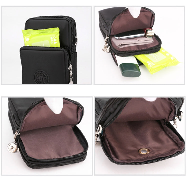 Crossbody Mobile Phone Bag Vertical Wallet Arm Bag With Headphone Hole