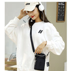Crossbody Mobile Phone Bag Vertical Wallet Arm Bag With Headphone Hole