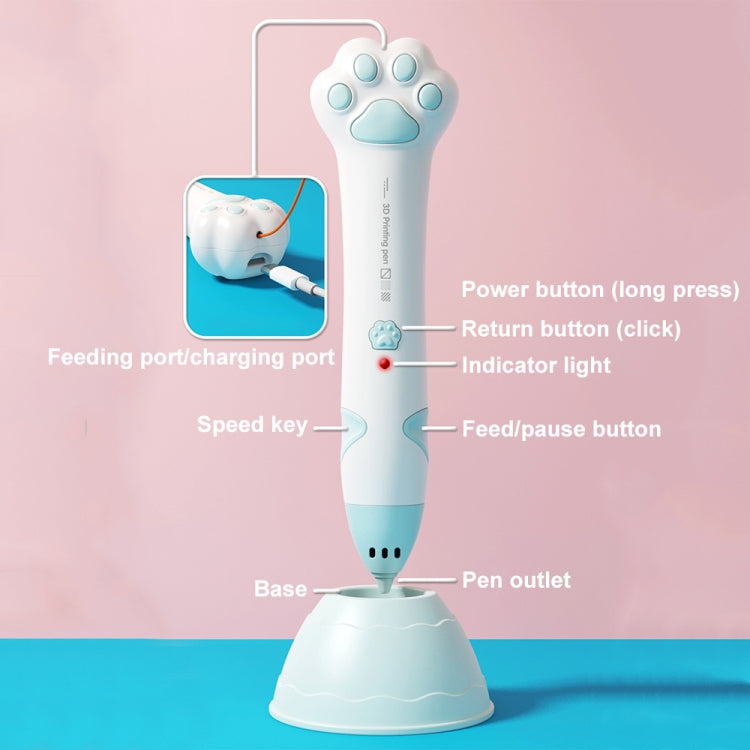 Cat Claw USB Charging Low Temperature 3D Printing Pen Children DIY Graffiti 3D Painting Pen