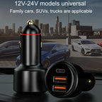 Vehicle Mini Fast Charging Charger Car One To Three Cigarette Lighter