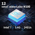 12th Alder Lake Dual Gigabit LAN+3 HDMI 4K HD Pocket Mini PC