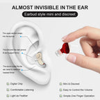 1pair  Invisible In-Ear Hearing Aid Sound Amplifier For The Elderly And Hearing Impaired