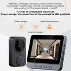 Wireless 2.4G Visual Intercom Doorbell 4.3 inch IPS Screen with Camera Monitor Night Vision