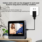 Wireless 2.4G Visual Intercom Doorbell 4.3 inch IPS Screen with Camera Monitor Night Vision