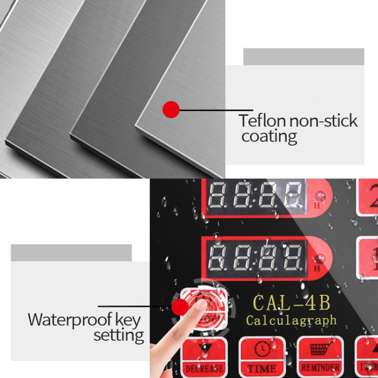 4 Channels Commercial Kitchen Timer With Loud Alarm Adjustable Cooking Reminder