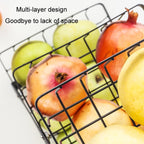 3-Layer Handheld Fruit Basket Removable Living Room Kitchen Bread Snacks Storage Basket