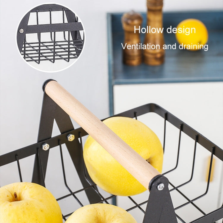 3-Layer Handheld Fruit Basket Removable Living Room Kitchen Bread Snacks Storage Basket