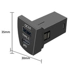 For Toyota RAV4 / WILDLANDER USB-PD Port 60W Fast Charging Modified Car Charger