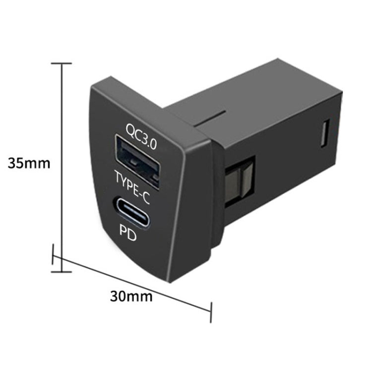 For Toyota RAV4 / WILDLANDER USB-PD Port 60W Fast Charging Modified Car Charger