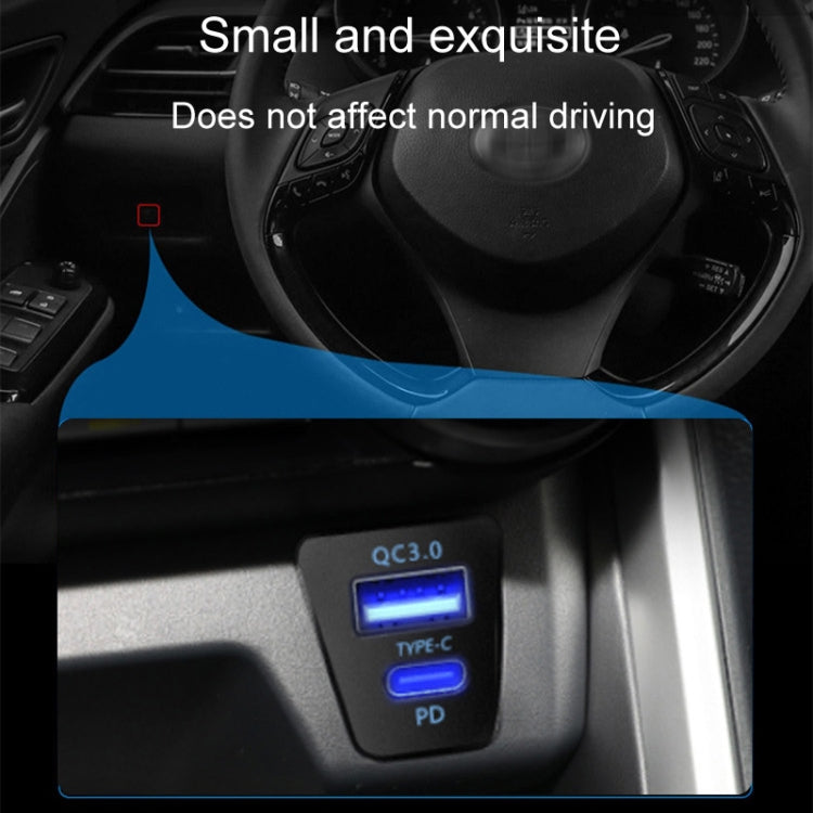 For Toyota RAV4 / WILDLANDER USB-PD Port 60W Fast Charging Modified Car Charger