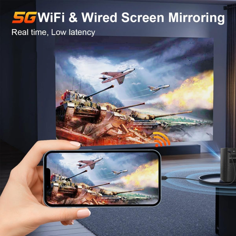 TOUMEI C900 Outdoor Portable Built-In Battery 4K HD Home Music Projector