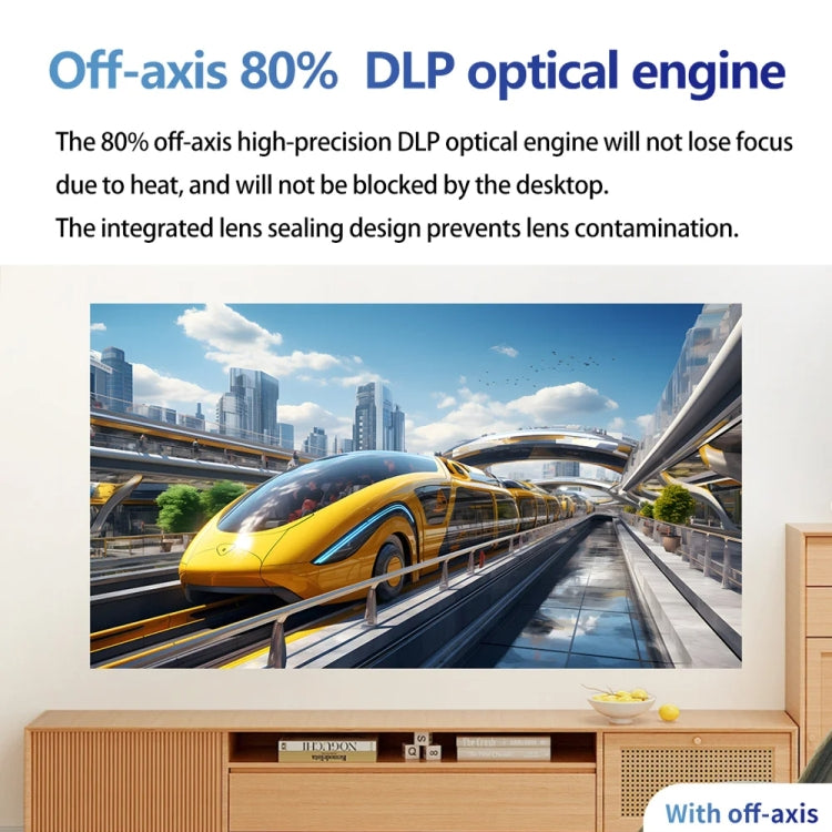 TOUMEI C900 Outdoor Portable Built-In Battery 4K HD Home Music Projector