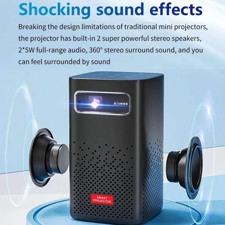 TOUMEI C900 Outdoor Portable Built-In Battery 4K HD Home Music Projector