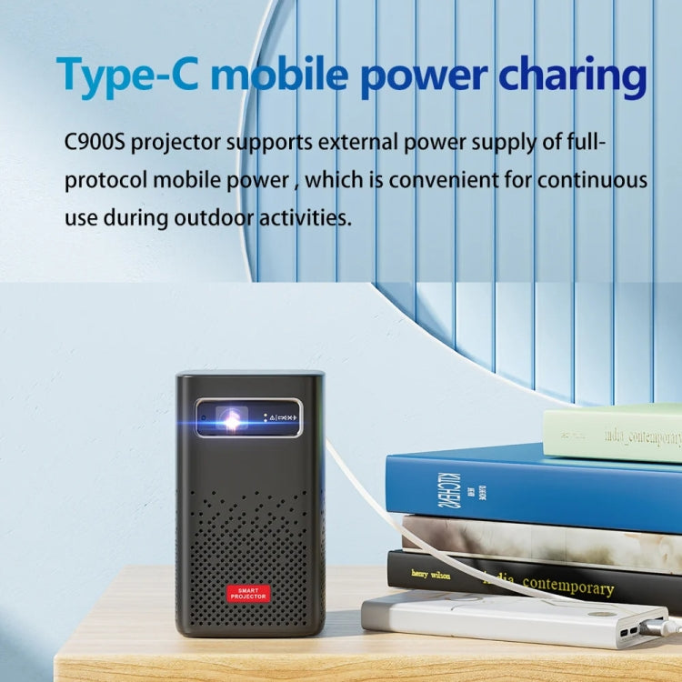 TOUMEI C900 Outdoor Portable Built-In Battery 4K HD Home Music Projector