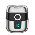 Double Ring Magnetic Electric Shaver Travel Portable Rechargeable Full Body Washable Men Razor