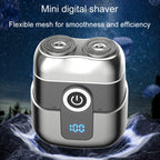 Double Ring Magnetic Electric Shaver Travel Portable Rechargeable Full Body Washable Men Razor