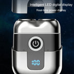 Double Ring Magnetic Electric Shaver Travel Portable Rechargeable Full Body Washable Men Razor