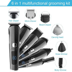 6 in 1 Men Waterproof Electric Hair Trimmer Kit Nose Trimmer, Mustache Trimmer Body Shaver