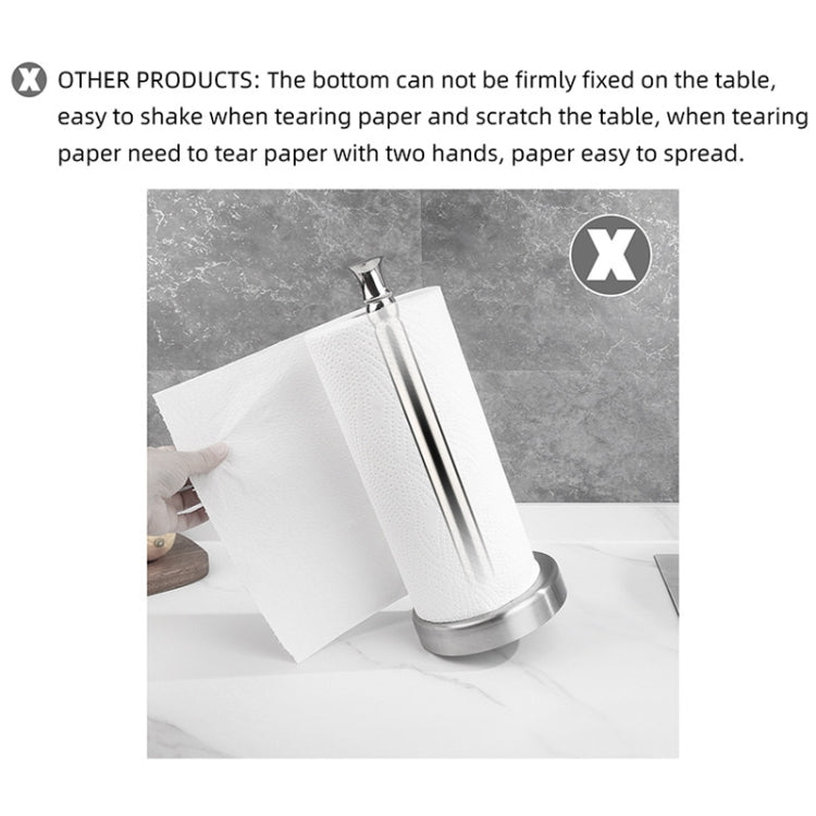 Household Stainless Steel Vertical Paper Towel Holder With Damping Dining Table Kitchen No Punch Paper Roll Holder