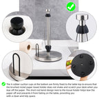 Household Stainless Steel Vertical Paper Towel Holder With Damping Dining Table Kitchen No Punch Paper Roll Holder
