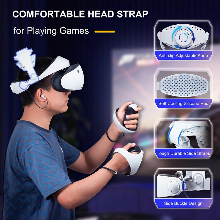 DEVASO For PlayStation VR 2 Elite Headband Non-Slip Comfortable Weight Reducing Headband