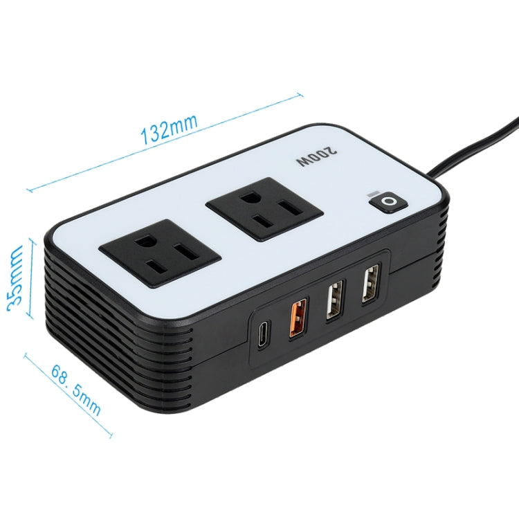 200W Car Inverter Vehicle Plug Power Converter