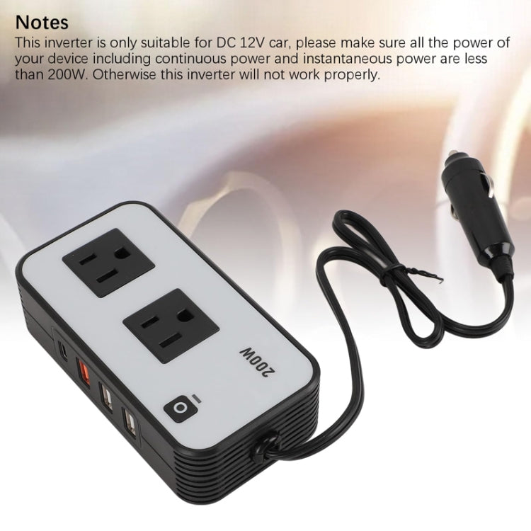 200W Car Inverter Vehicle Plug Power Converter