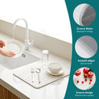 Diatomite Kitchen Drying Mat Drainage Countertop Pad Quick Dry Coaster Bathroom Hard Floor Mat