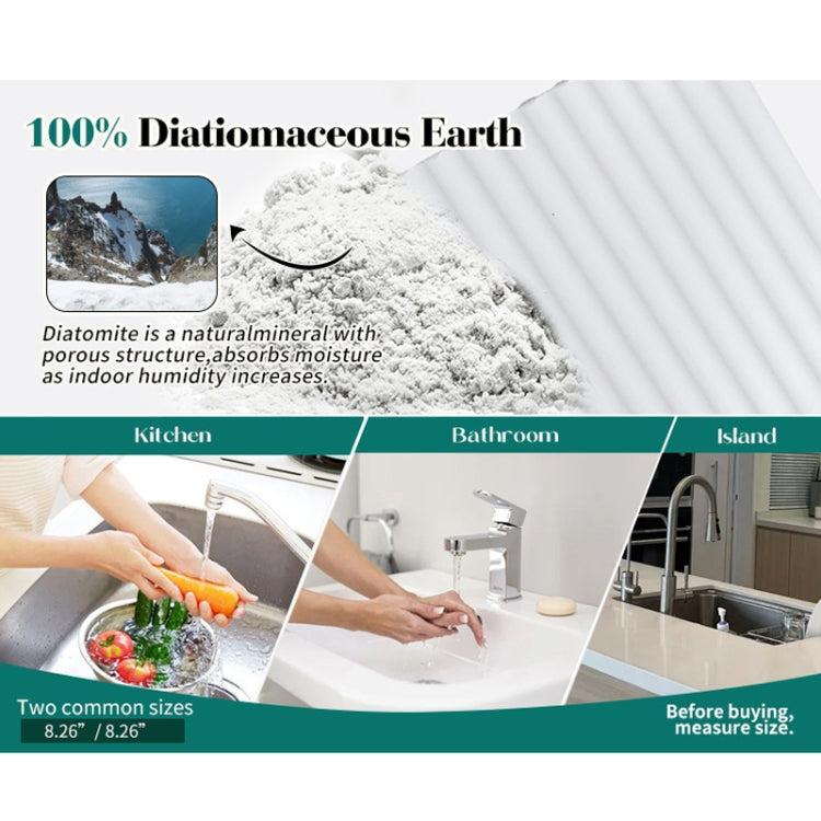 Diatomite Kitchen Drying Mat Drainage Countertop Pad Quick Dry Coaster Bathroom Hard Floor Mat