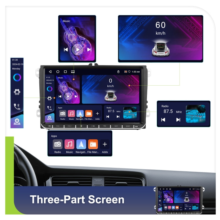 For Volkswagen 4+64G Multimedia Player Android 13 System