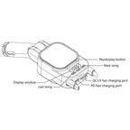 Dual Retractable Cable Car Charger Automobile Bluetooth MP3 Player