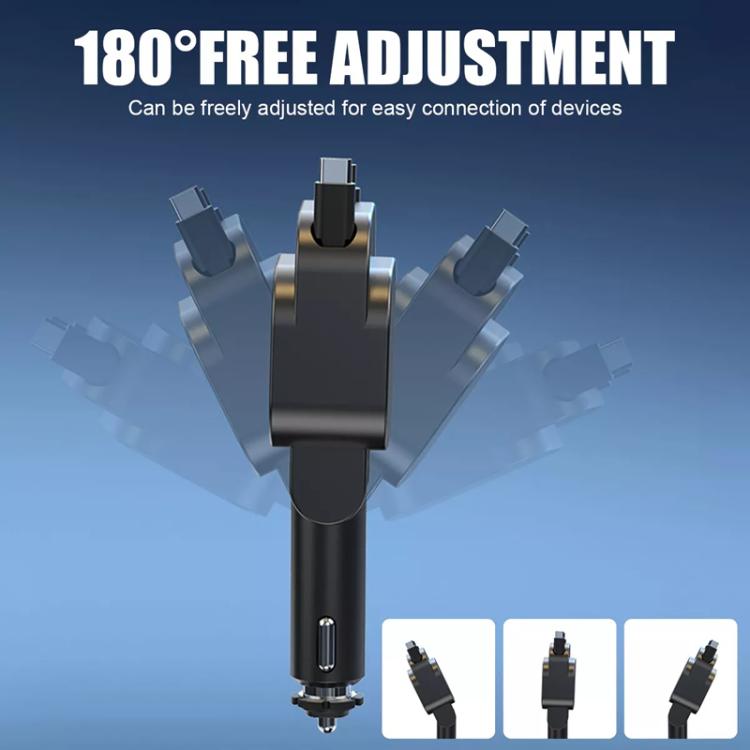 Dual Retractable Cable Car Charger Automobile Bluetooth MP3 Player