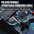 Dual Retractable Cable Car Charger Automobile Bluetooth MP3 Player