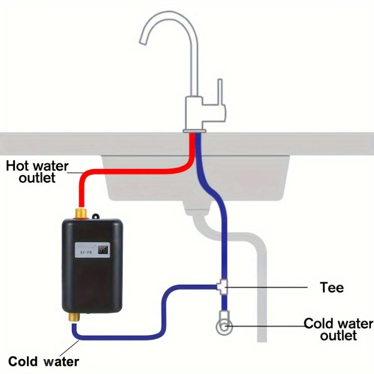 3000W Small Tankless Electric Water Heater For Kitchen Bathroom