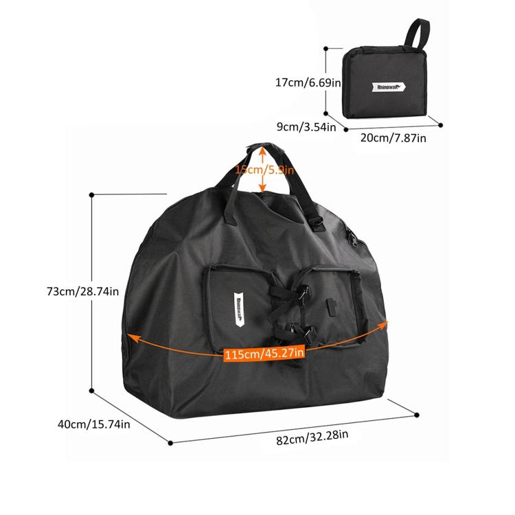 Rhinowalk RF203BK 20-inch Folding Bicycle Waterproof Storage Bag Bicycle Handbag