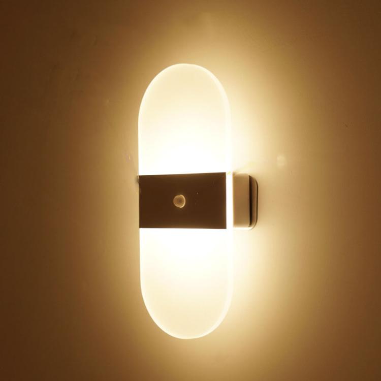 Magnetic Acrylic Smart Induction Night Light Rechargeable Wall Lamp Bedroom Bedside Lamp