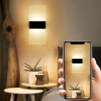 Magnetic Acrylic Smart Induction Night Light Rechargeable Wall Lamp Bedroom Bedside Lamp