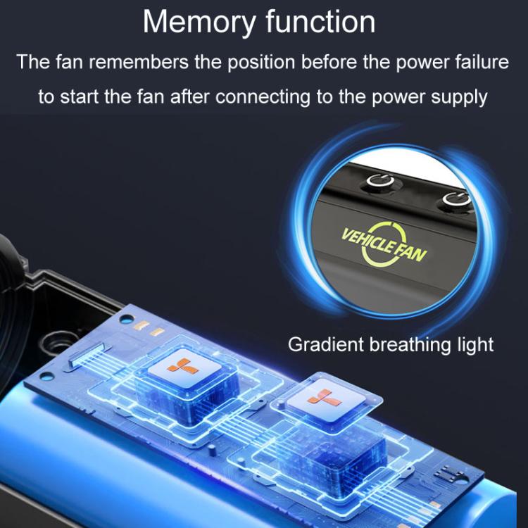 F7201 Car Foldable Rotating USB Dual-Head Fan