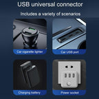 F7201 Car Foldable Rotating USB Dual-Head Fan