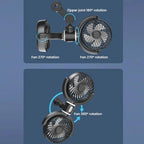 Car Brushless Motor Rear Headrest USB Double Head Fan