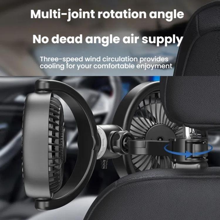 Car Brushless Motor Rear Headrest USB Double Head Fan