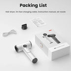 Wireless Hair Dryer With 30,000 RPM High-Speed Motor, 100-Level Adjustable Cool/Warm Air, 15600mAh Long-Lasting Battery